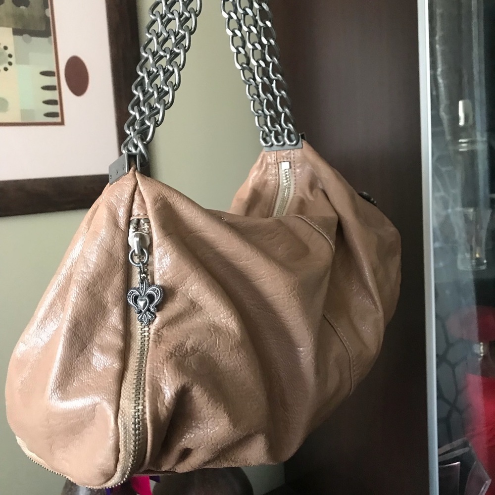 Betsey Johnson nude chain bag